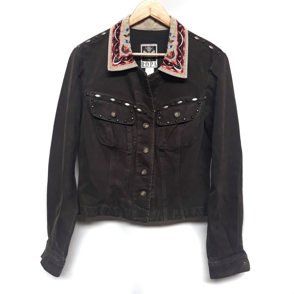 Vintage HAIRSTON ROBERSON Ropa Jean Jacket